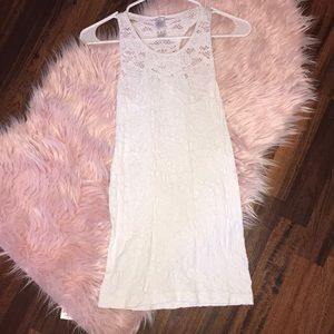 Adorable White Patterned Tank Top